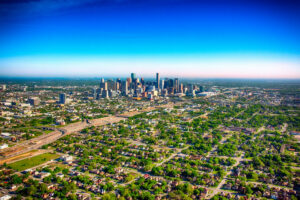 Aerial of best Houston school districts