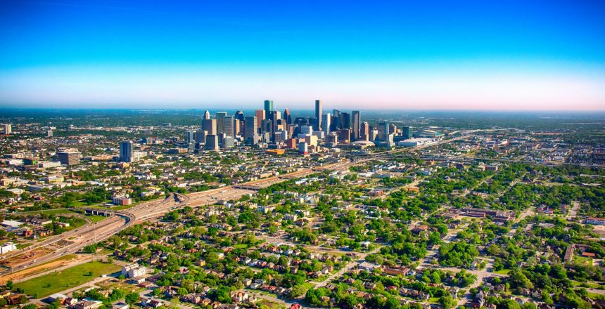 Aerial of best Houston school districts